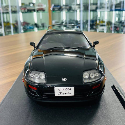 Solido 1:18 Toyota Supra MK4 (A80) 1993 Diecast Model Astral Black - studio product photo of the scale model