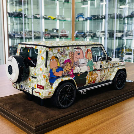 MotorHelix Mercedes-Benz AMG G-63 2019 1/18 Resin Model Car Family Guy Edition - fine detailed model replica