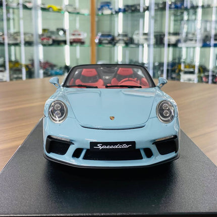 GT Spirit 1/18 Porsche 911 Speedster 2019 Meissen Blue Resin Model - collectible scale model car