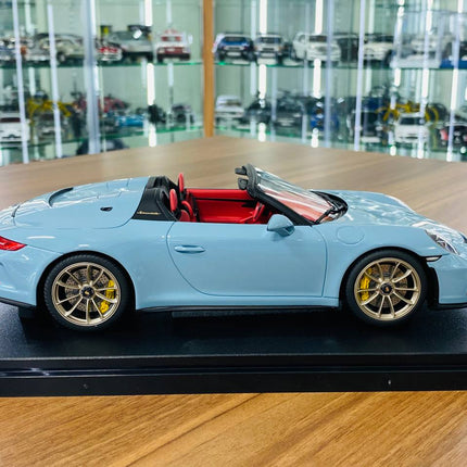 GT Spirit 1/18 Porsche 911 Speedster 2019 Meissen Blue Resin Model - fine detailed model replica