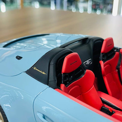 GT Spirit 1/18 Porsche 911 Speedster 2019 Meissen Blue Resin Model - showroom-quality model replica