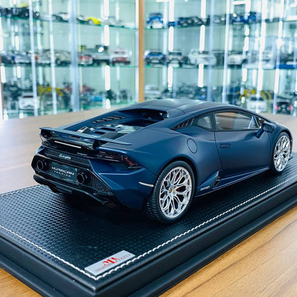 MR Collection Lamborghini Huracan TECNICA 1/18 Blue Resin Limited Edition 1 of 1 - fine detailed model replica