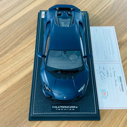 MR Collection Lamborghini Huracan TECNICA 1/18 Blue Resin Limited Edition 1 of 1 - detailed die-cast style model