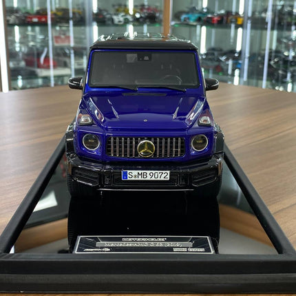 Motor Helix 1/18 Mercedes-Benz AMG G63 2019 Metallic Blue Diecast Car - studio product photo of the scale model