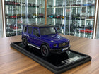 Motor Helix 1/18 Mercedes-Benz AMG G63 2019 Metallic Blue Diecast Car - detailed collector display model