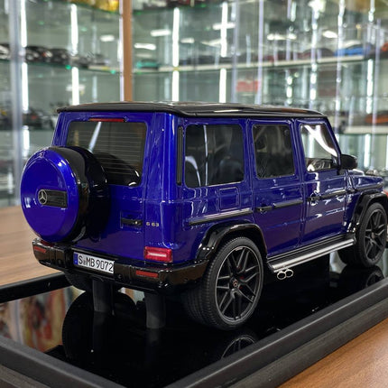 Motor Helix 1/18 Mercedes-Benz AMG G63 2019 Metallic Blue Diecast Car - fine detailed model replica