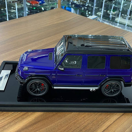 Motor Helix 1/18 Mercedes-Benz AMG G63 2019 Metallic Blue Diecast Car - scale model for display
