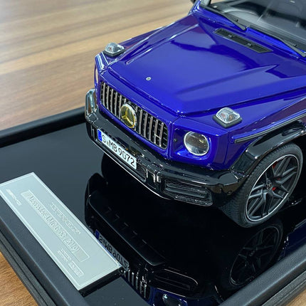 Motor Helix 1/18 Mercedes-Benz AMG G63 2019 Metallic Blue Diecast Car - detailed die-cast style model