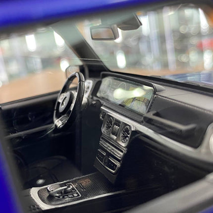 Motor Helix 1/18 Mercedes-Benz AMG G63 2019 Metallic Blue Diecast Car - scale model collectible piece