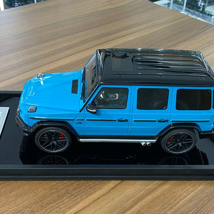 Motor Helix Mercedes-Benz AMG G63 2019 1/18 Resin Model Baby Blue - scale model for display