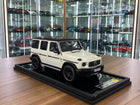 Motor Helix Mercedes Benz AMG G63 2019 1:18 White/Black Roof Resin Diecast Model Car Limited 99pcs - detailed collector displ