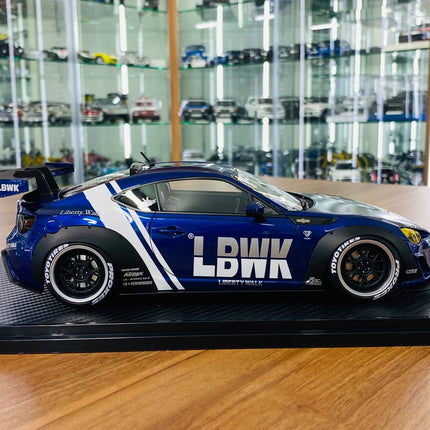 Ignition Model 1/18 Toyota GT86 LBWK Blue Resin Model - collectible scale model car
