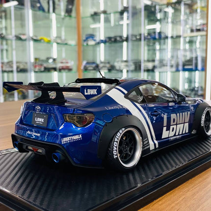 Ignition Model 1/18 Toyota GT86 LBWK Blue Resin Model - fine detailed model replica