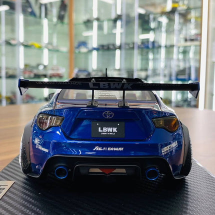 Ignition Model 1/18 Toyota GT86 LBWK Blue Resin Model - premium collector scale model