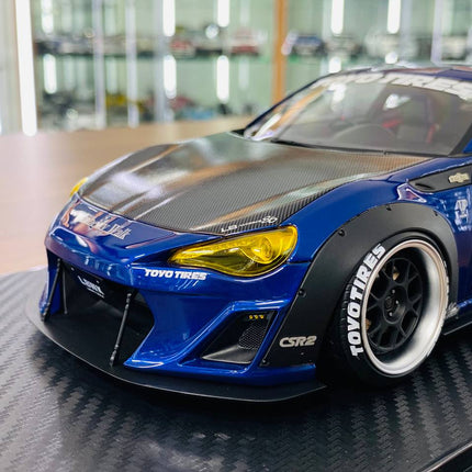 Ignition Model 1/18 Toyota GT86 LBWK Blue Resin Model - detailed die-cast style model
