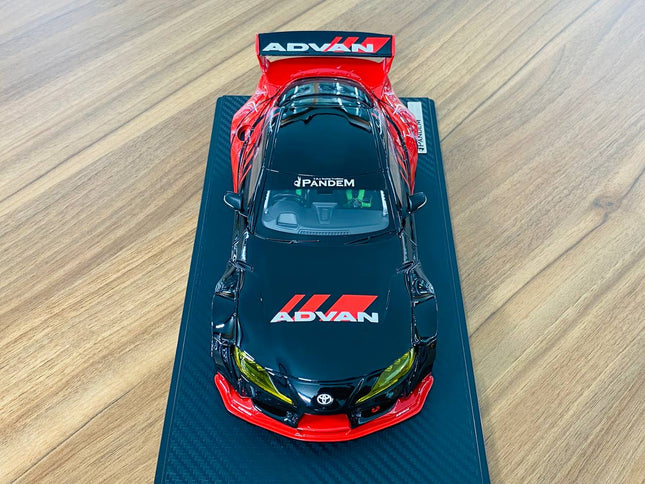 Ignition Model Toyota Supra MK5 Pandem RB 1/18 Resin Model Advan - studio product photo of the scale model