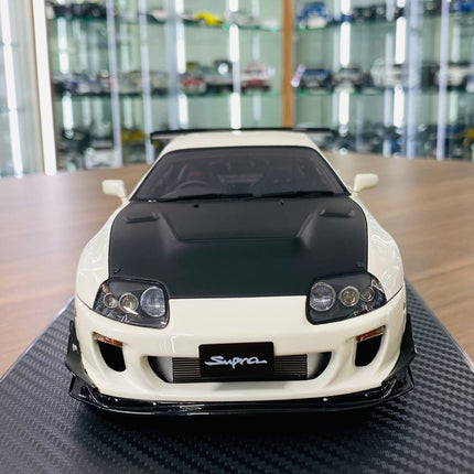 Ignition Model Toyota Supra MK4 1/18 Resin Scale Model White/Black - collectible scale model car