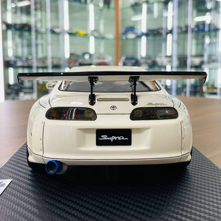 Ignition Model Toyota Supra MK4 1/18 Resin Scale Model White/Black - premium collector scale model