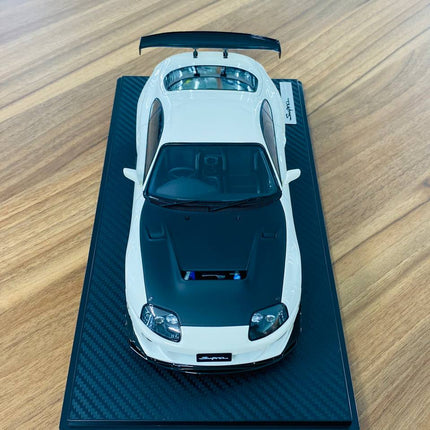 Ignition Model Toyota Supra MK4 1/18 Resin Scale Model White/Black - collector edition scale model