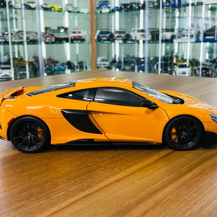 AutoArt McLaren 675LT Orange 1:18 Diecast Model Car - collectible scale model car