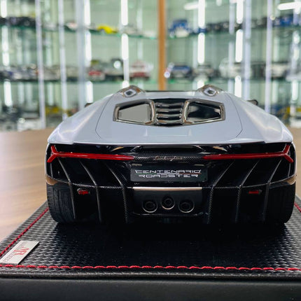 MR Collection 1/18 Lamborghini Centenario Roadster Argento Centenario Blue Limited Edition - premium collector scale model