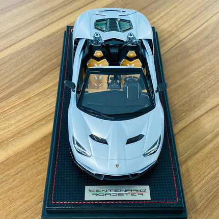 MR Collection 1/18 Lamborghini Centenario Roadster Argento Centenario Blue Limited Edition - collector edition scale model