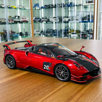 LCD Model Pagani Huayra BC Roadster Red/Black 1:18 Diecast Model Car - detailed collector display model