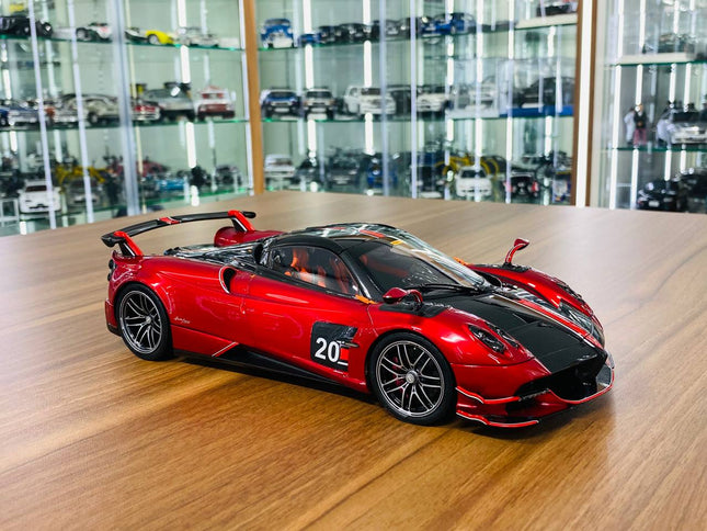LCD Model Pagani Huayra BC Roadster Red/Black 1:18 Diecast Model Car - detailed collector display model