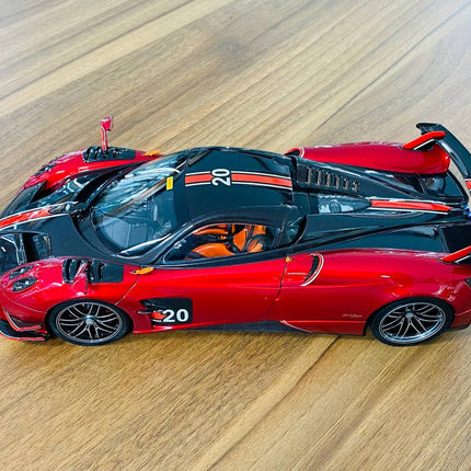 LCD Model Pagani Huayra BC Roadster Red/Black 1:18 Diecast Model Car - scale model for display