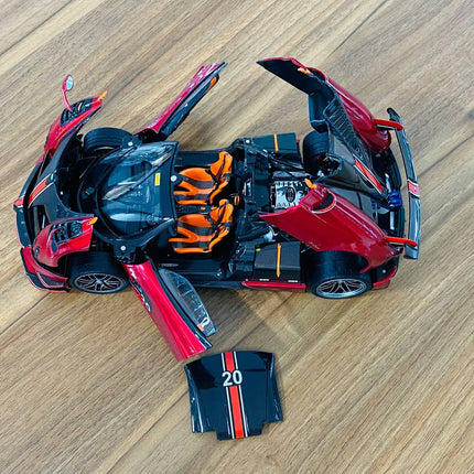LCD Model Pagani Huayra BC Roadster Red/Black 1:18 Diecast Model Car - scale model collectible piece