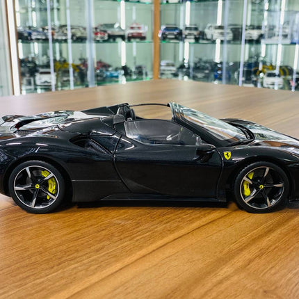 Bburago Ferrari SF90 Spider Signature Series 1/18 Black Diecast Model Car - collectible scale model car