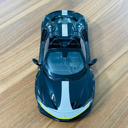 Bburago Ferrari SF90 Spider Signature Series 1/18 Black Diecast Model Car - scale model for display