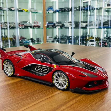 Bburago 1/18 Ferrari FXX-K Red #88 Signature Series Diecast Model Car - detailed collector display model