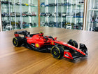 1/18 Metal Diecast Bburago Ferrari SF-23 C. Sainz #55 Matt Red - detailed collector display model