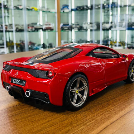 Bburago Ferrari 458 Speciale 1/18 Red Diecast Model Car - showroom-quality model replica