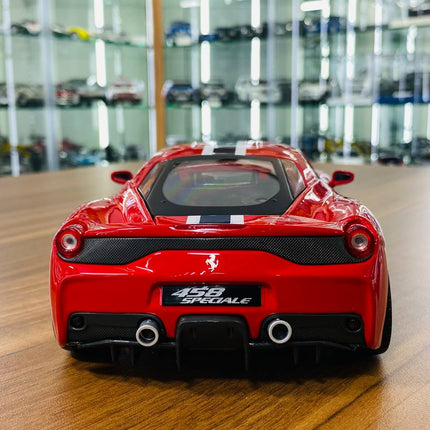 Bburago Ferrari 458 Speciale 1/18 Red Diecast Model Car - collector edition scale model