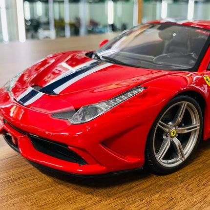 Bburago Ferrari 458 Speciale 1/18 Red Diecast Model Car - premium collector scale model