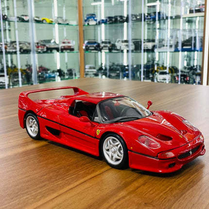 Bburago 1/18 Ferrari F50 Red Diecast Model Car - detailed collector display model