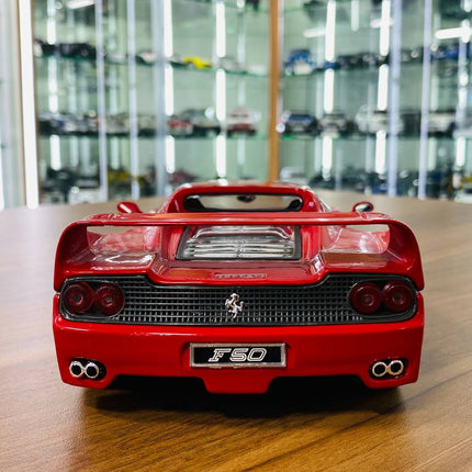 Bburago 1/18 Ferrari F50 Red Diecast Model Car - showroom-quality model replica