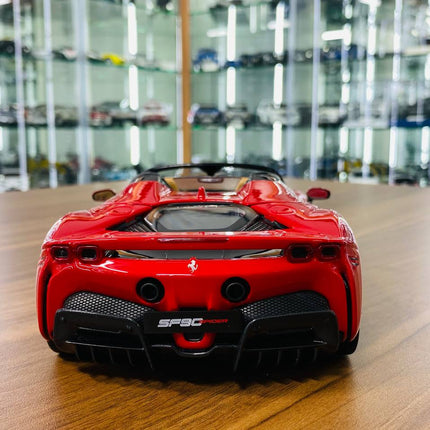 Bburago Ferrari SF90 Spider 1/18 Red Diecast Model Car - scale model for display