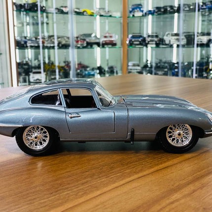 Bburago Jaguar E Type Coupe 1/18 Diecast Model Car Blue - collectible scale model car