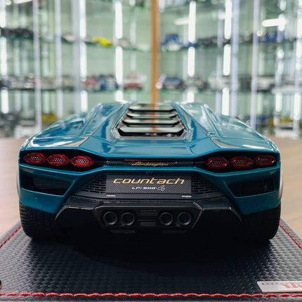 MR Collection 1:18 Lamborghini Countach LPi 800-4 Resin Model Blue Uranus - premium collector scale model