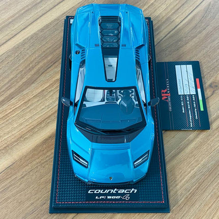 MR Collection 1:18 Lamborghini Countach LPi 800-4 Resin Model Blue Uranus - detailed die-cast style model