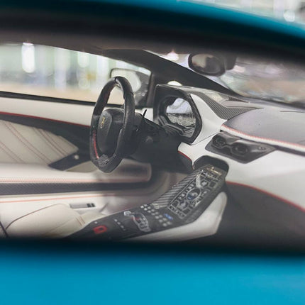 MR Collection 1:18 Lamborghini Countach LPi 800-4 Resin Model Blue Uranus - showroom-quality model replica