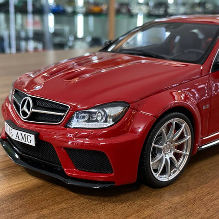 GT Spirit 1/18 Mercedes-Benz AMG C63 Black Series Red Resin Model - detailed die-cast style model