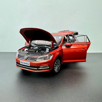 YX Car Model SAIC Volkswagen Gran Santana Orange 1:18 Diecast Model Car - detailed die-cast style model