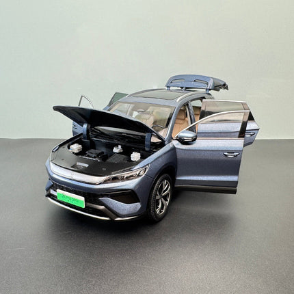 YX Car Model BYD Song PRO DMi SUV Blue 1:18 Diecast Model Car - premium collector scale model