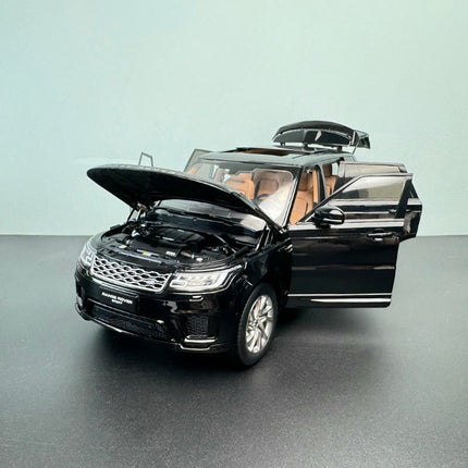Whelart Land Rover Range Rover Sport Black 1:18 Diecast Model Car - premium collector scale model