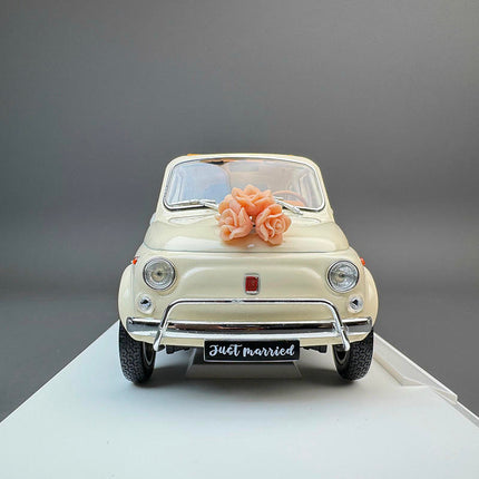 Norev Fiat 500L 1968 Ivory White 1:18 Diecast Model Car - premium collector scale model