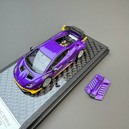 LCD Model Lamborghini Huracan STO Purple 1:64 Diecast Model Car - detailed die-cast style model